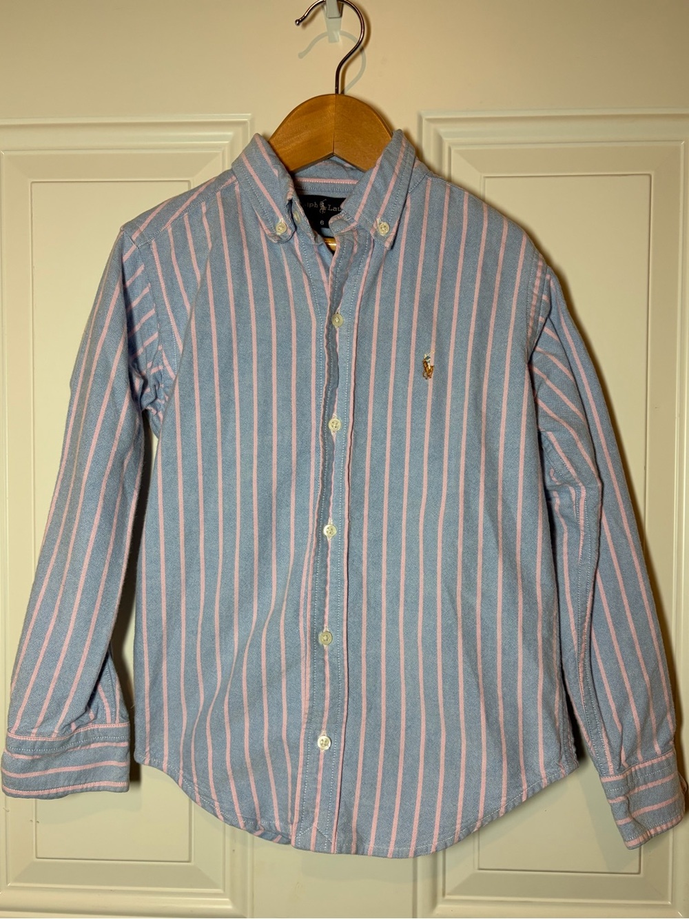 Ralph Lauren Blue & Pink Classic Oxford Button-Down Shirt
